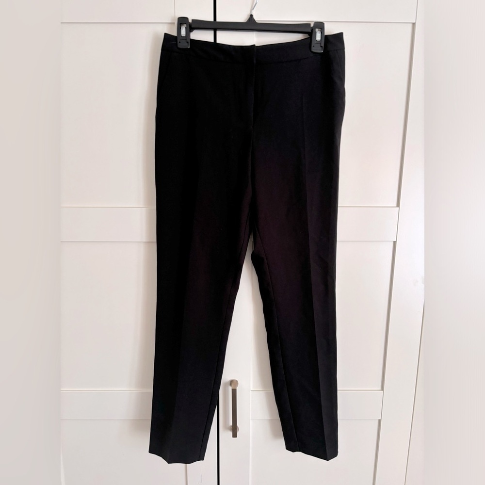 asos Black Flat Front Pants Size 6 NWT straight leg